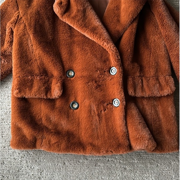 Free People: Brown Kate Faux Fur Coat - Picture 11 of 14
